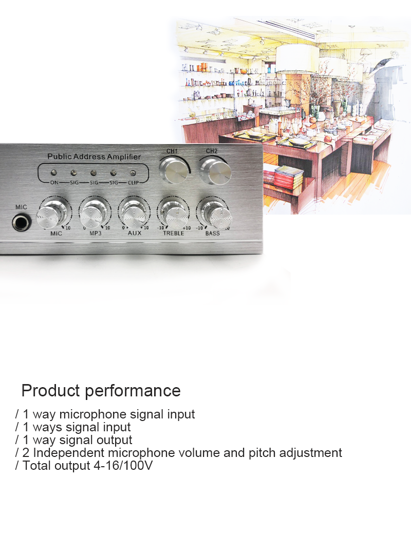 2 Mini small size 2 zones individual control stereo amplifier.png