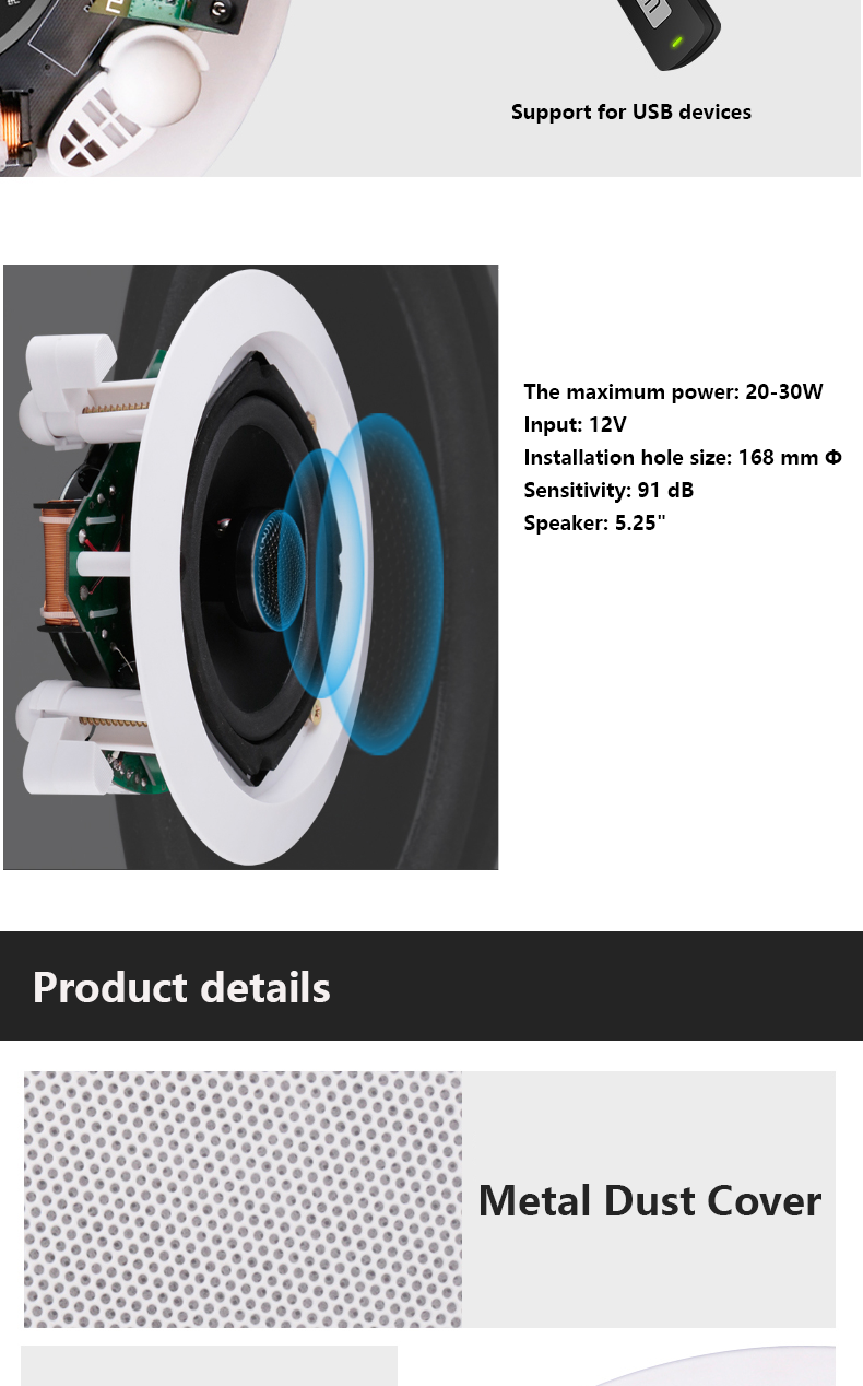 4 Pro Audio Professional Stereo Wall Mount ceiling speaker.png