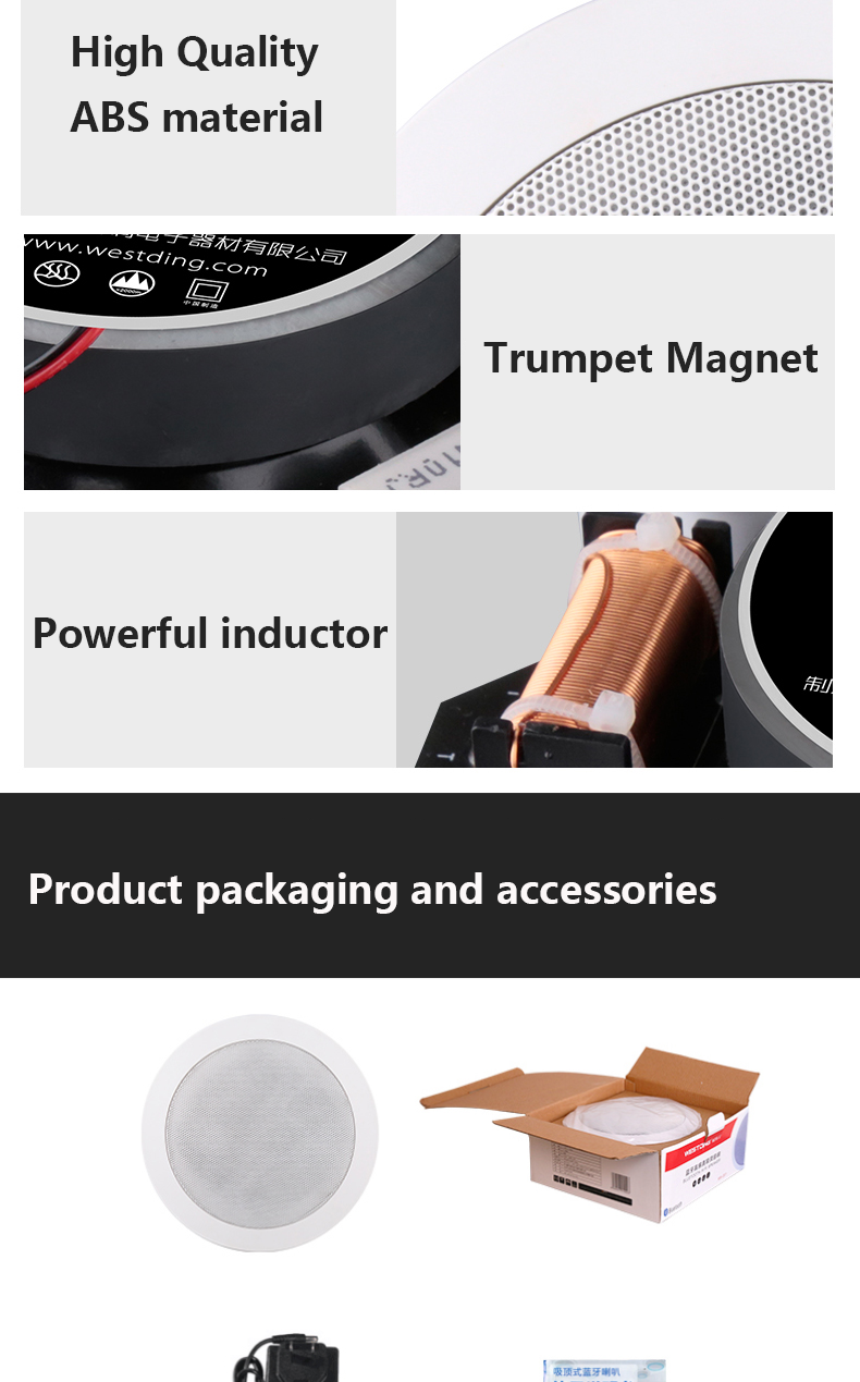 5 High Power Intelligent Bluetooth Wireless ceiling speaker.png